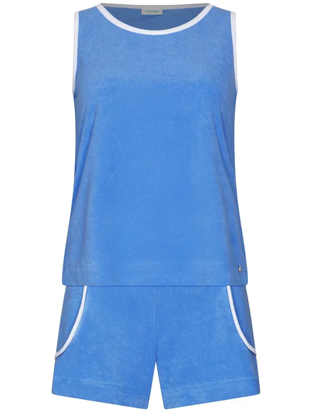 pastunette-myrebelle-tropic-blush-short-pyjama-blau-baumwolle image 1