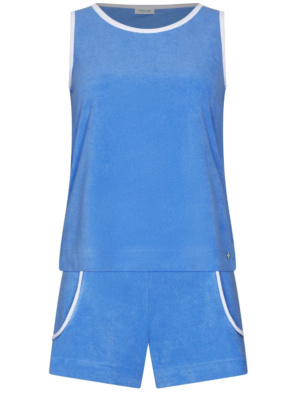 pastunette-myrebelle-tropic-blush-short-pyjama-blau-baumwolle image 1