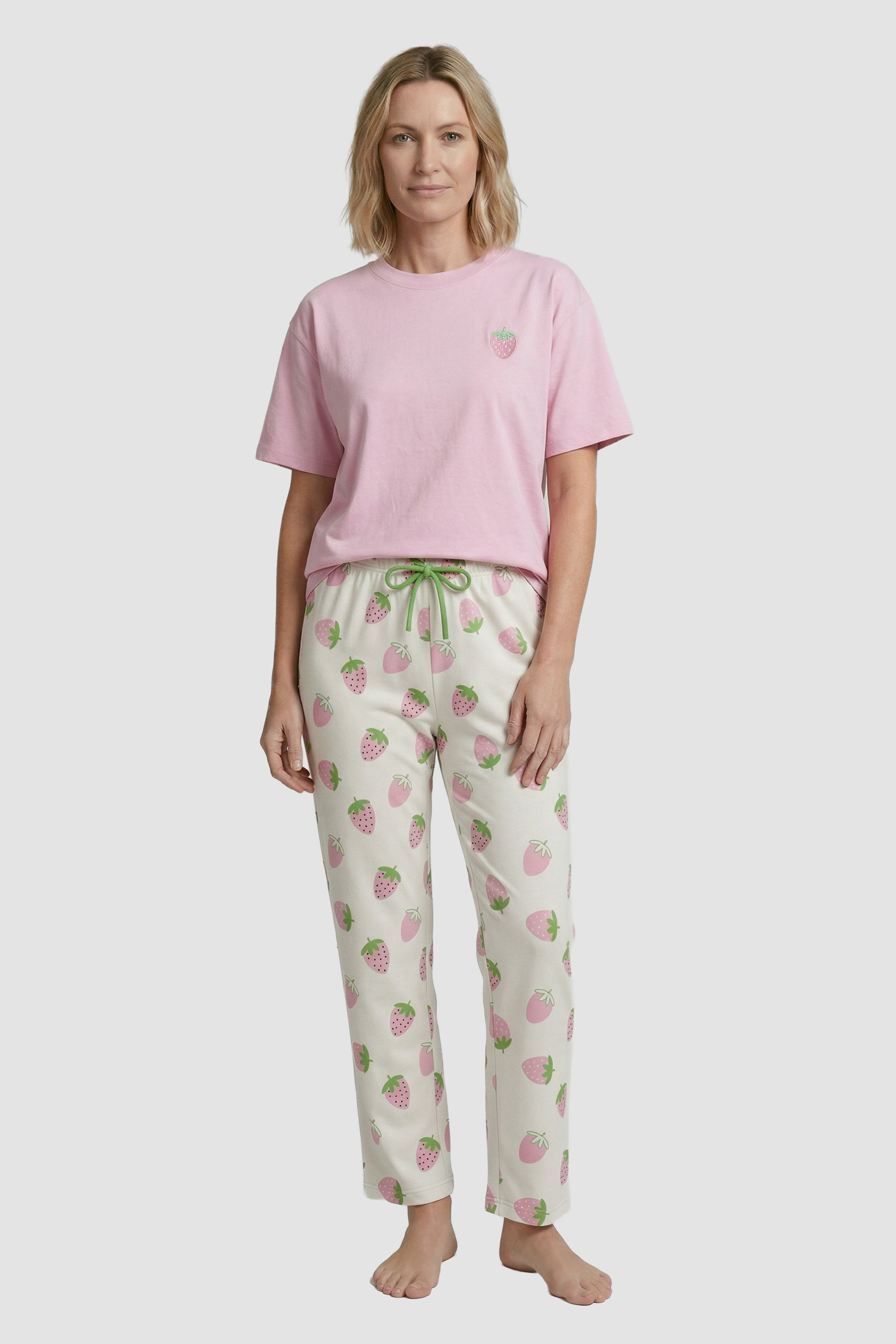 r-sch-be-happy-shirt-kurzarm-erdbeere-rosa-baumwolle image 4