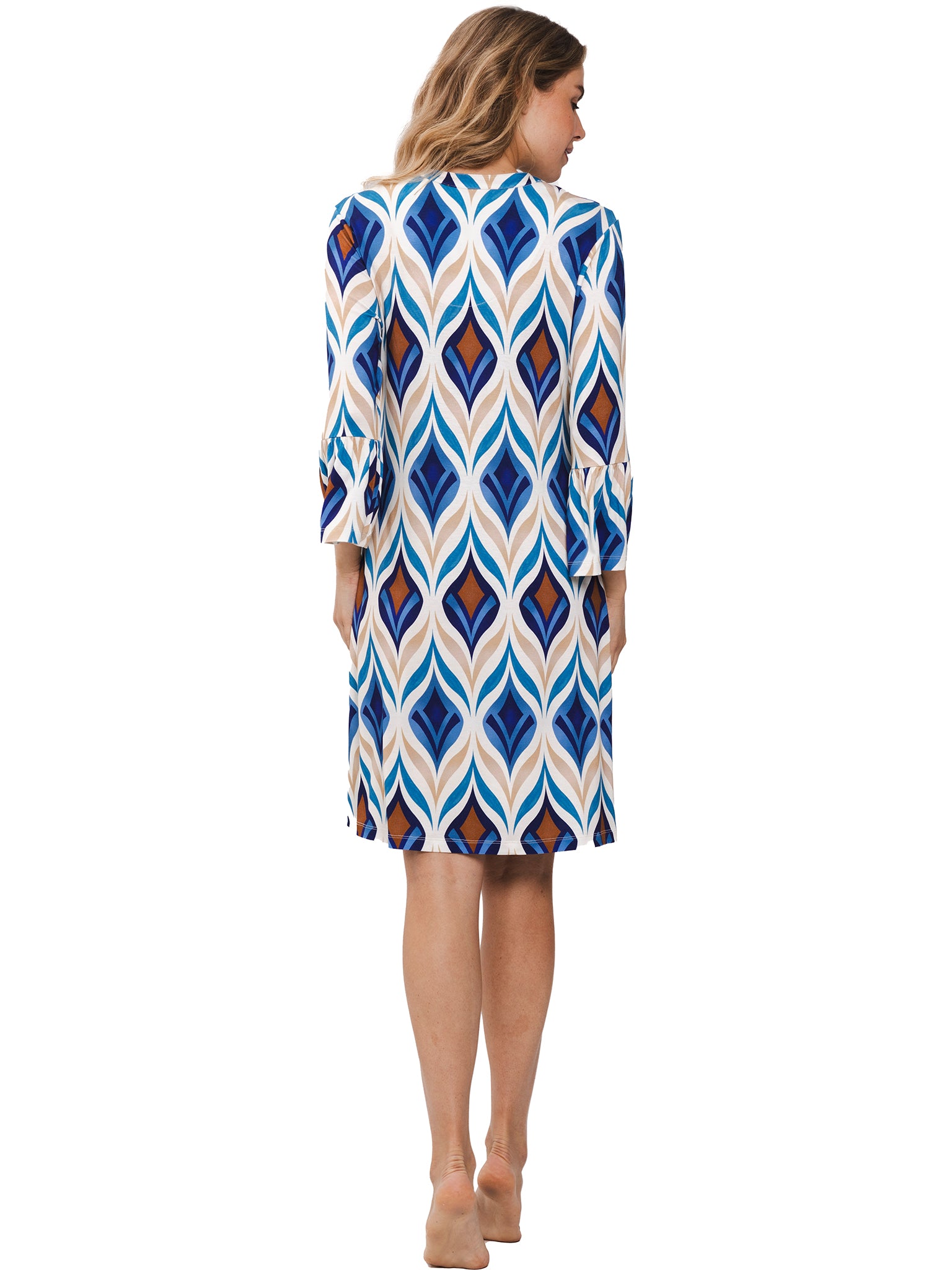 pastunette-ocean-drift-kleid-beige-viskose-gemustert image 3