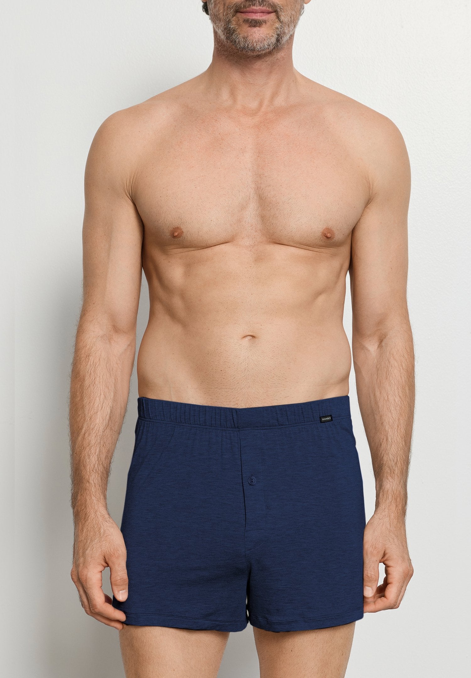 hanro-casuals-boxers-herren-deep-navy-viskose image 2