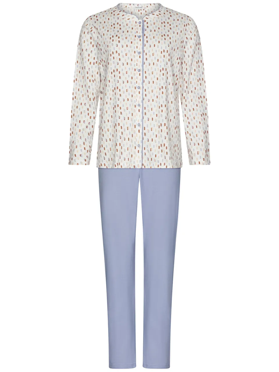 pastunette-tender-pyjama-damen-wei-blau-baumwolle image 1