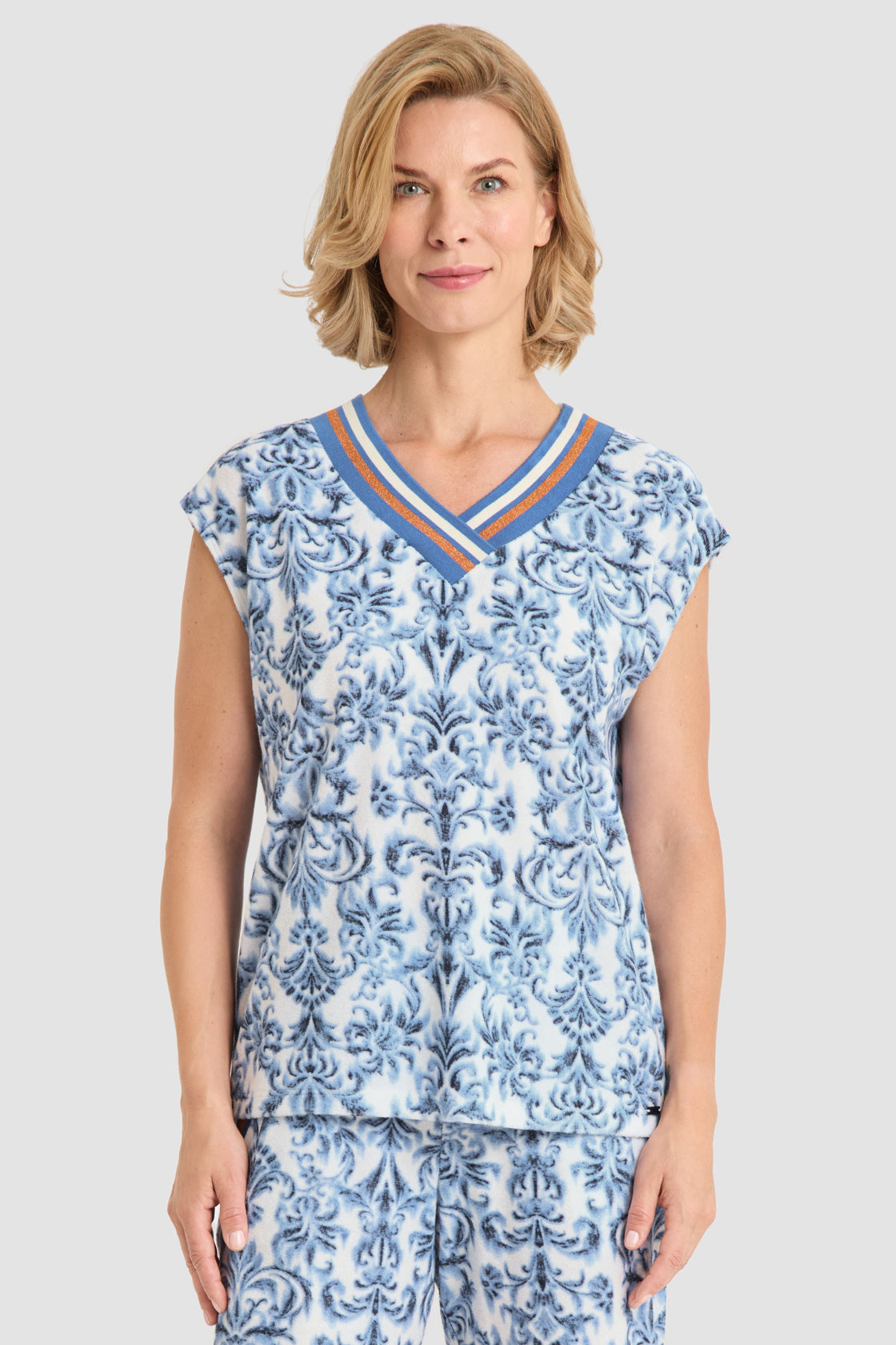 r-sch-be-happy-shirt-kurzarm-frottee-ornament-blau image 1