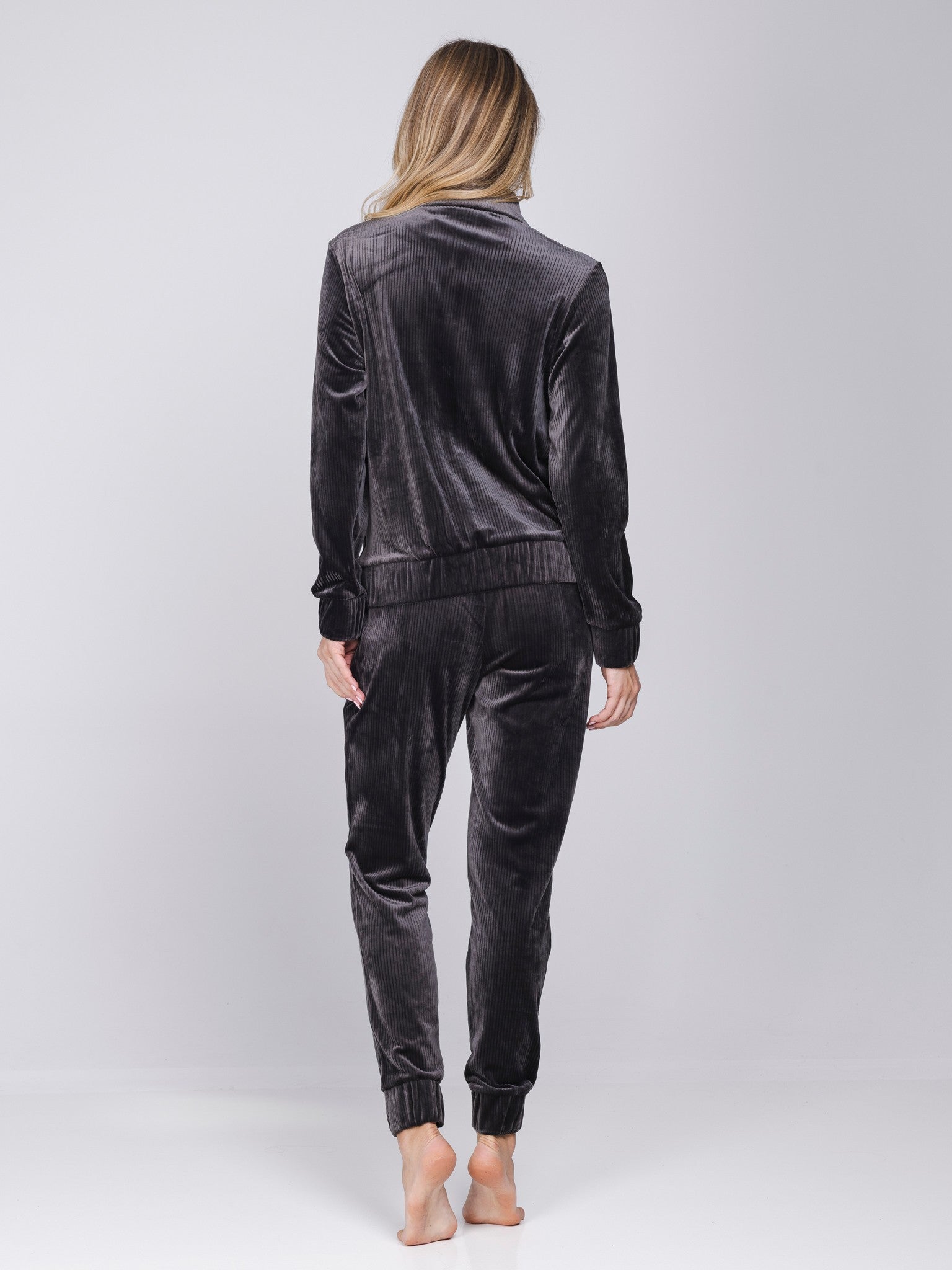 pastunette-premium-midnight-haze-hausanzug-grau-velours-ripp image 6
