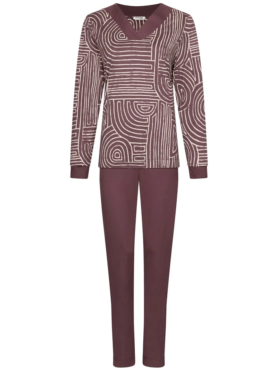 pastunette-premium-lunar-lines-pyjama-lila-modal image 1