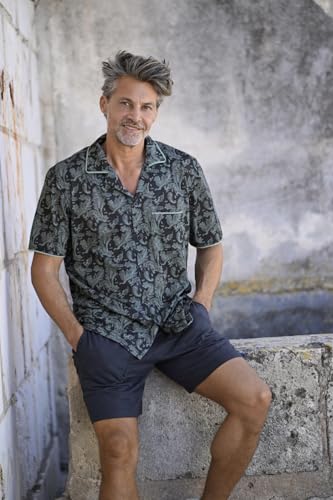 ringella-herren-shorty-revers-kurzpyjama-baumwolle-modal-gr-48 image 5
