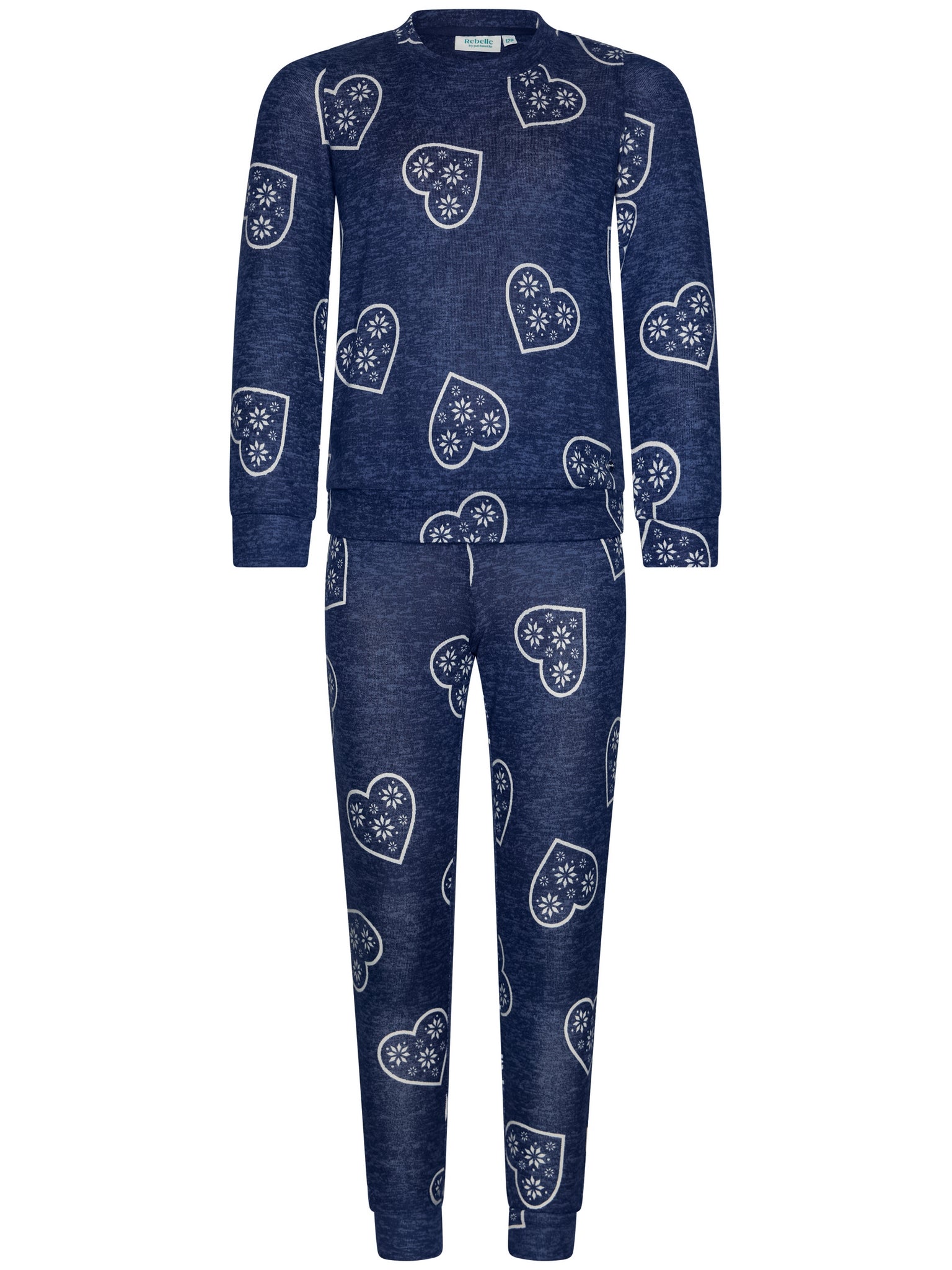 pastunette-rebelle-aspen-ski-pyjama-blau-m-dchen-lang image 1