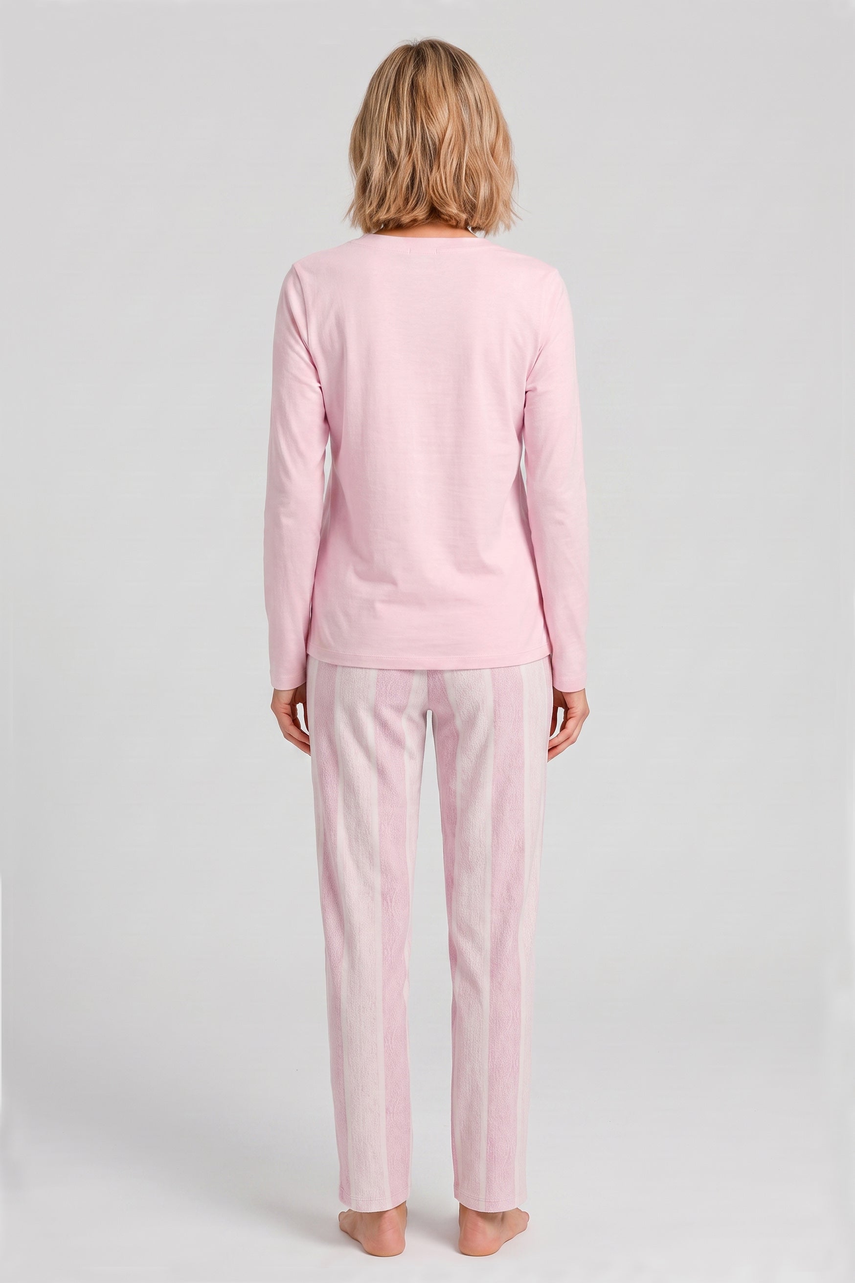r-sch-be-happy-pyjama-lang-rosa-streifen-baumwolle image 3