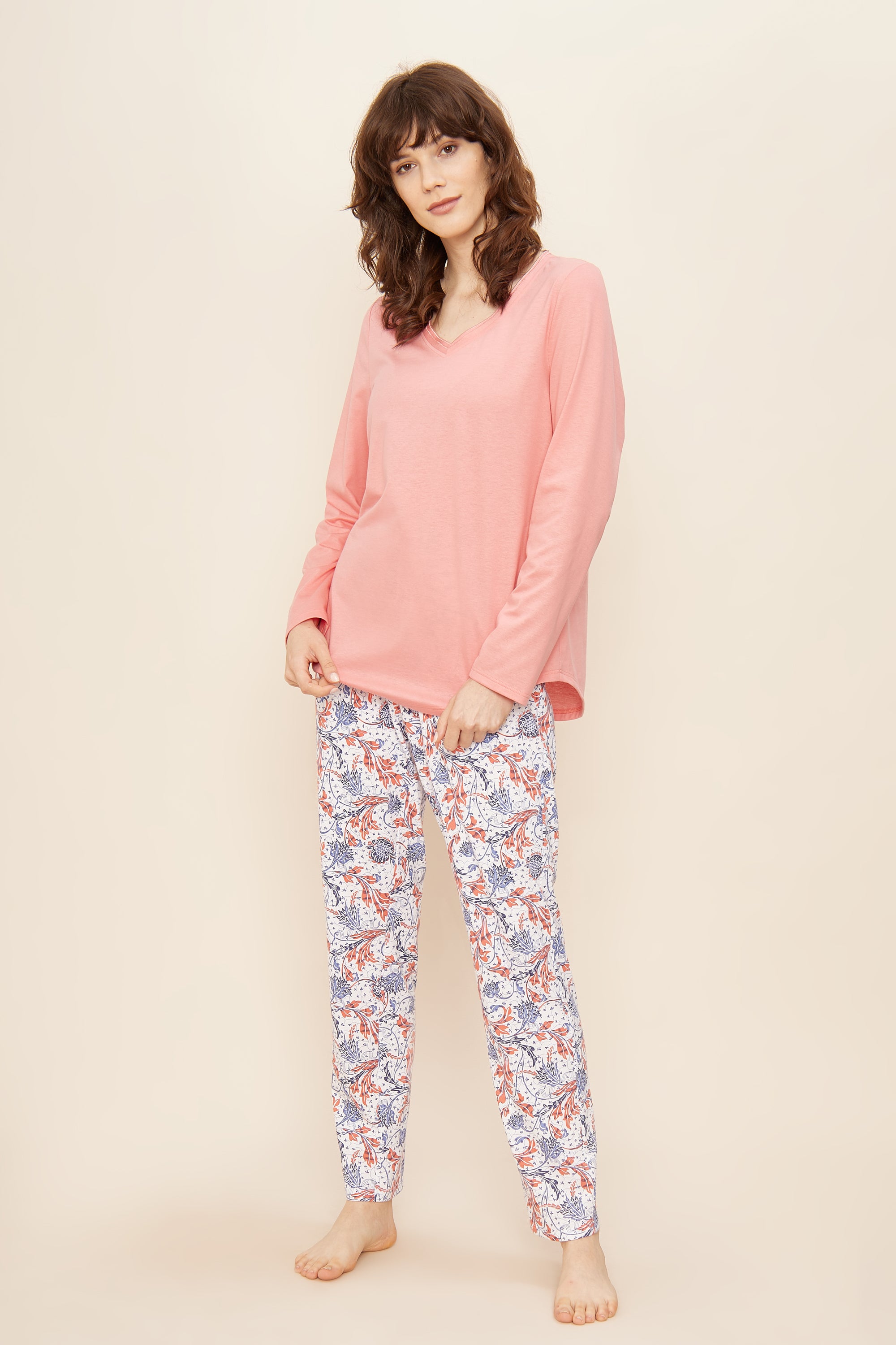 r-sch-be-happy-shirt-langarm-blau-v-ausschnitt image 4