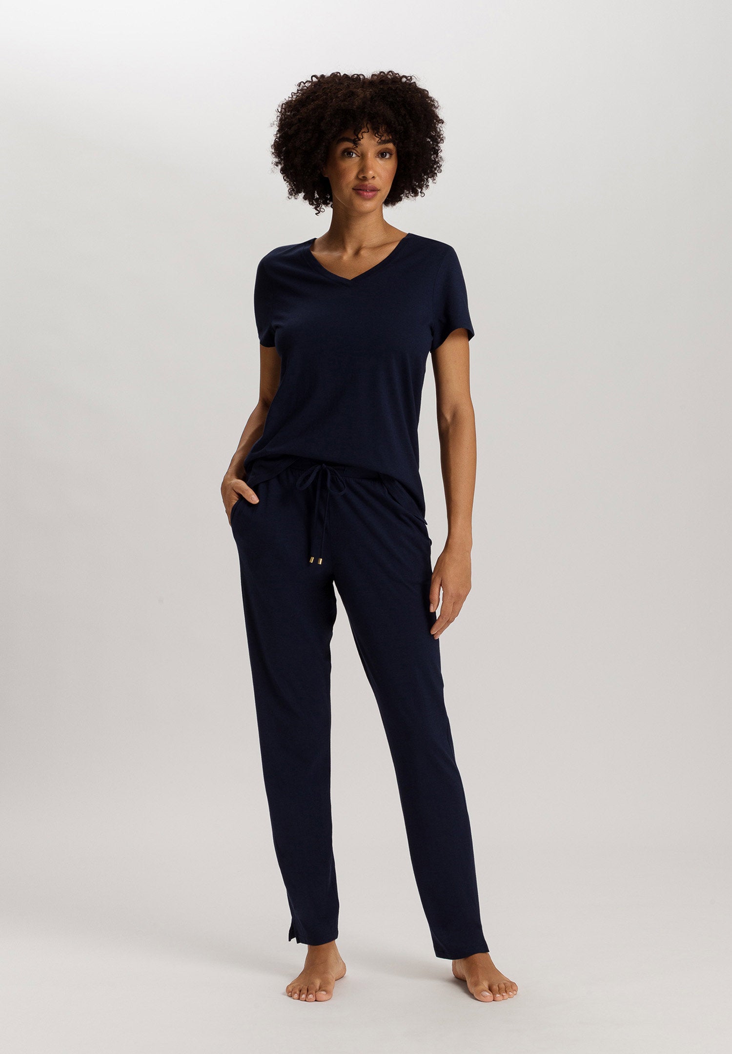 hanro-sleep-lounge-s-slv-shirt-damen-deep-navy-tencel image 5
