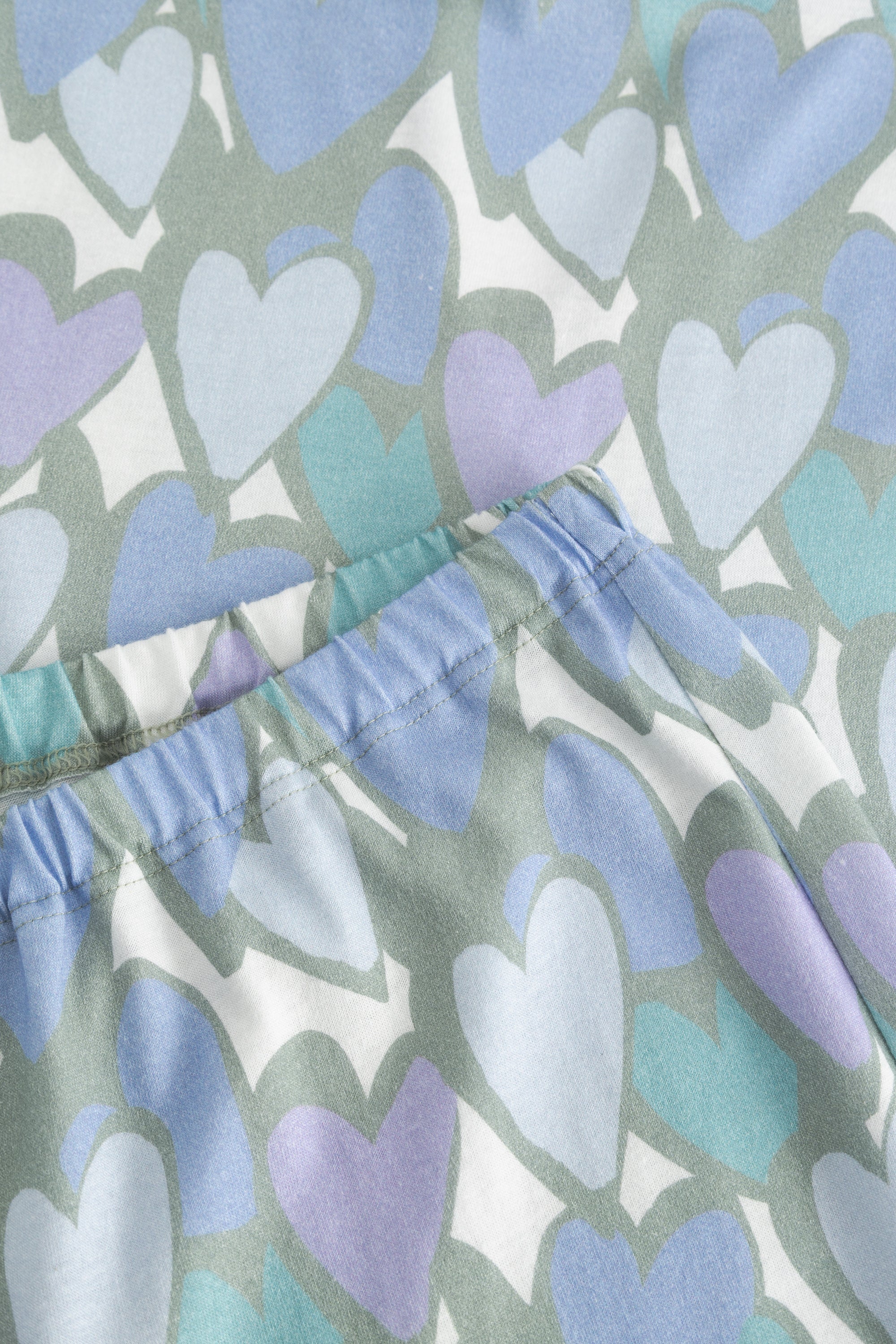 r-sch-be-happy-pyjama-herz-druck-blau-langarm-baumwolle image 4