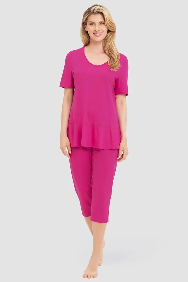 r-sch-be-happy-3-4-pyjama-sch-chendetail-schlafanzug-pink image 1