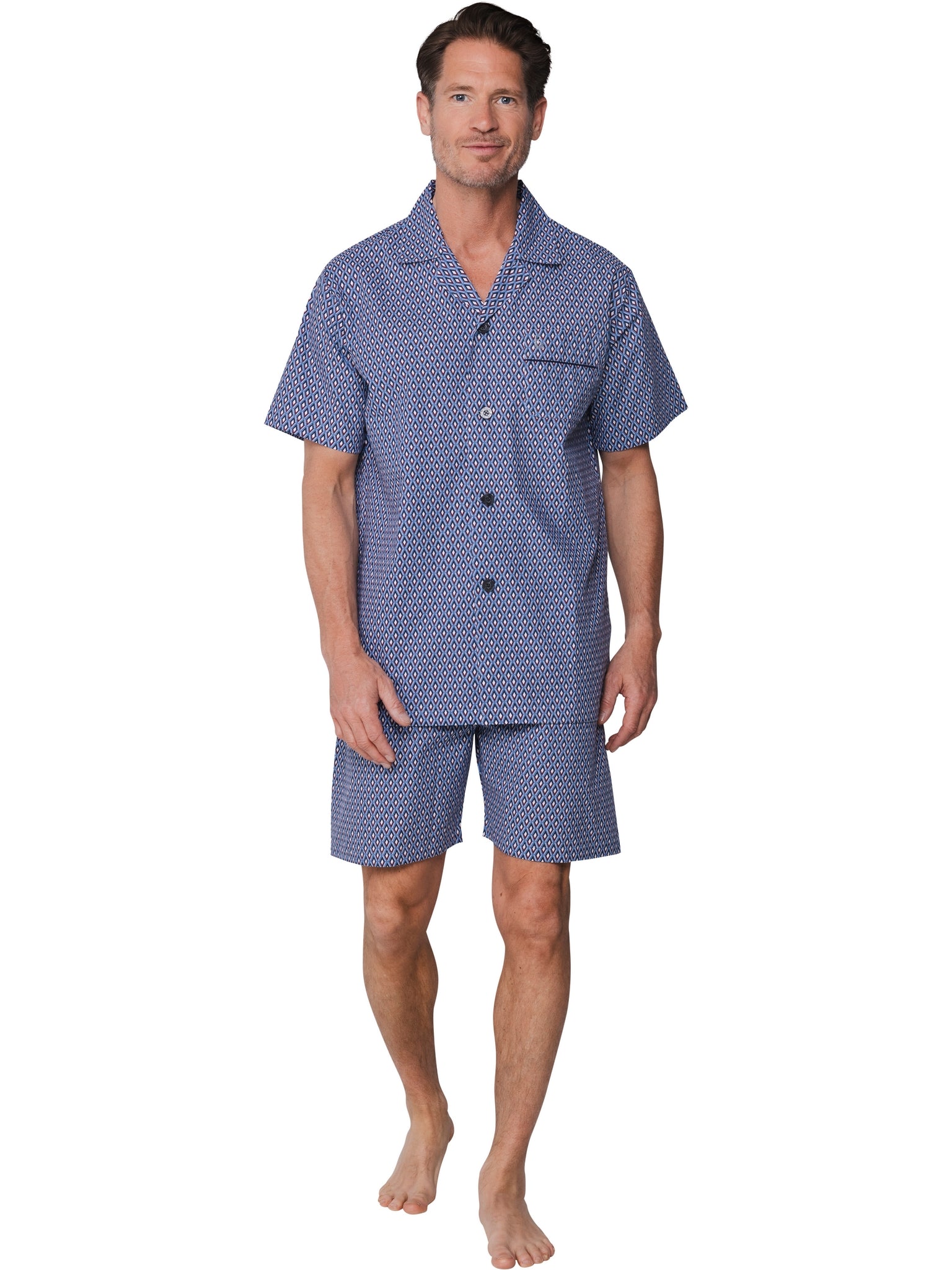 pastunette-robson-shortama-pyjama-blau-baumwolle image 3