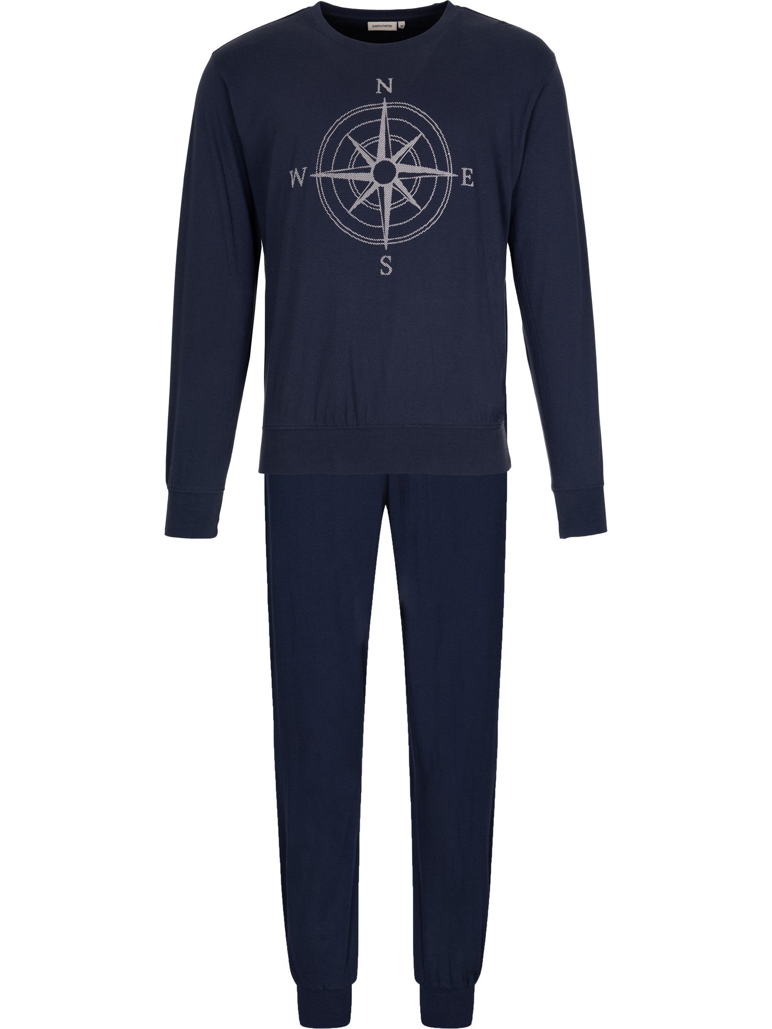 pastunette-cloud-navigator-herren-pyjama-blau-baumwolle image 1