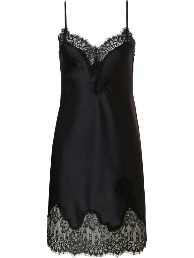 pastunette-premium-lace-nachthemd-schwarz-satin-spitze image 1