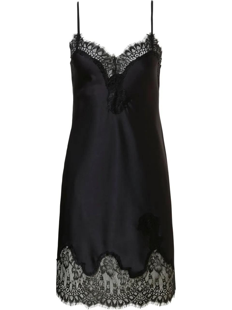 pastunette-premium-lace-nachthemd-schwarz-satin-spitze image 1