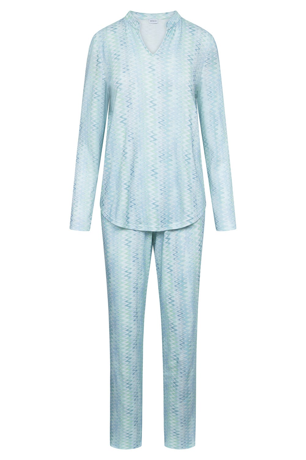 r-sch-be-happy-pyjama-lang-t-rkis-zackenmuster-schlafanzug image 2