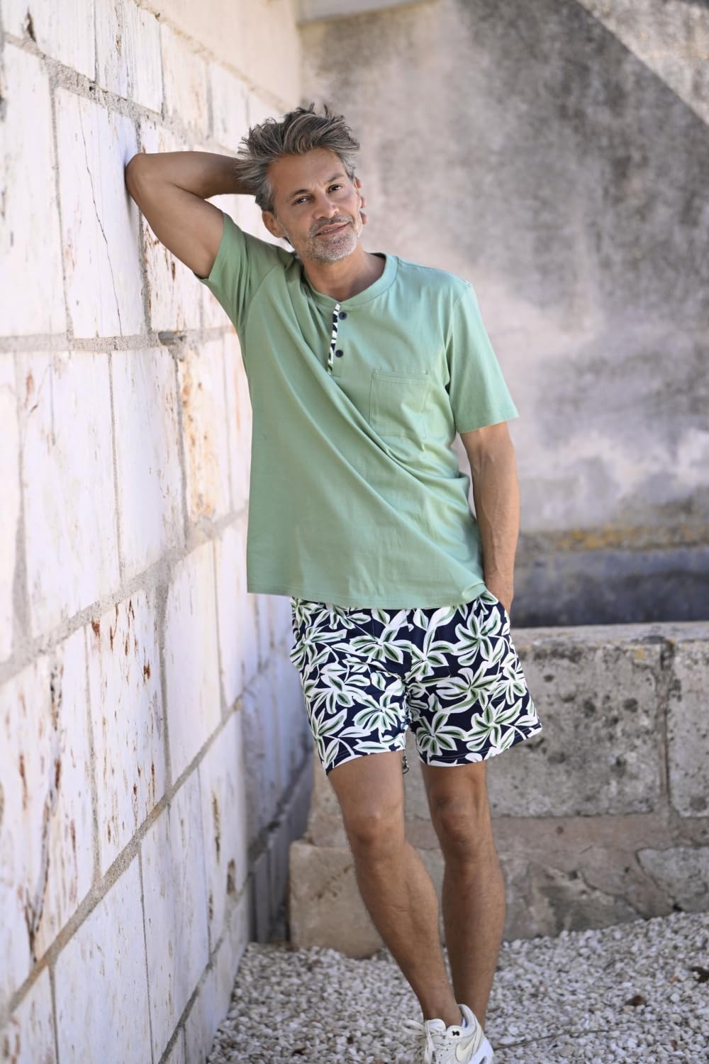 ringella-women-men-herren-shorty-pyjama-basilikum-gr-48-baumwolle image 3