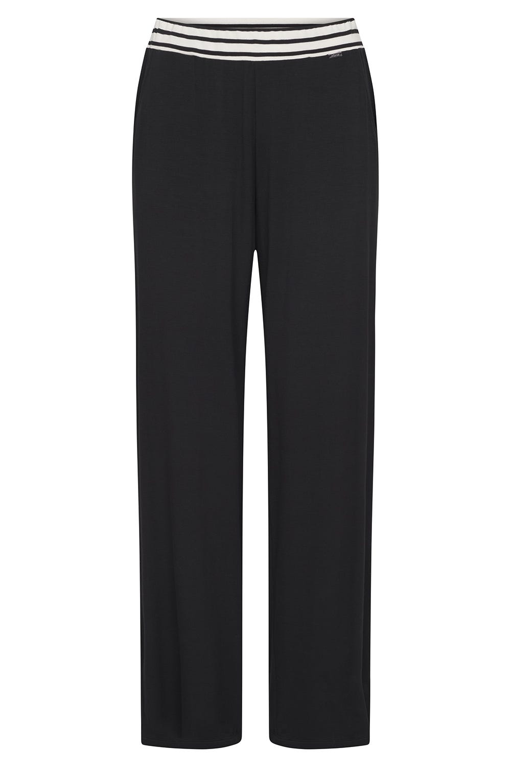 r-sch-be-happy-pyjamahose-lang-ringelbund-schwarz-jersey image 2