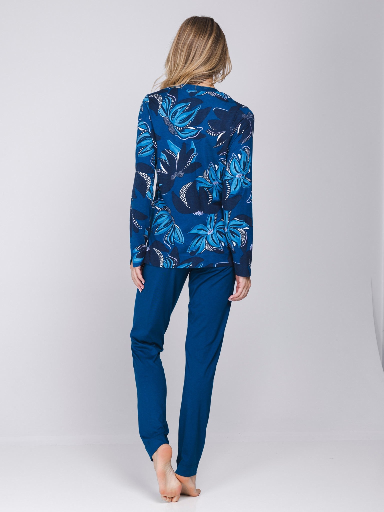 pastunette-premium-blue-mirage-pyjama-blau-baumwolle-modal image 3