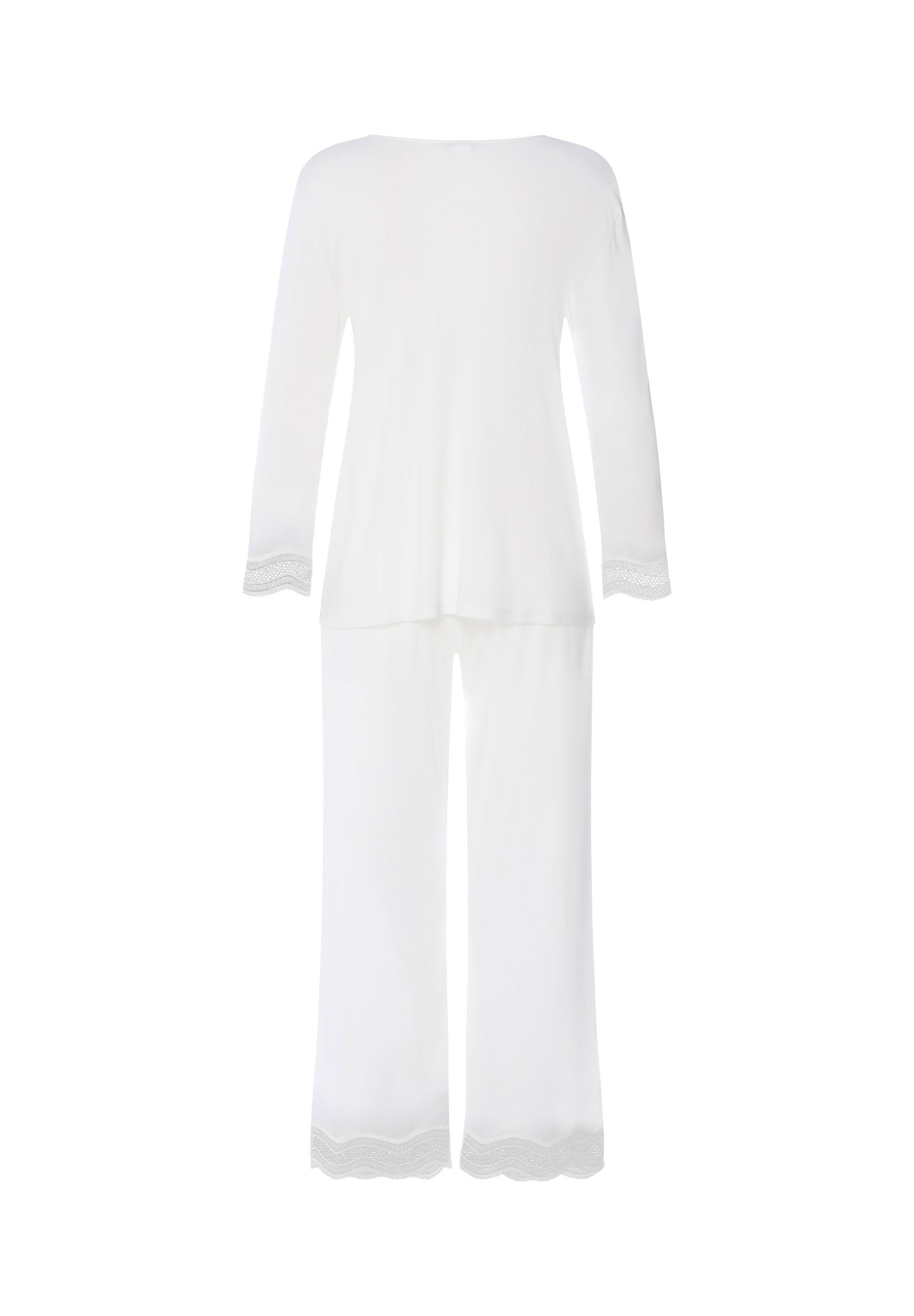 hanro-cira-pyjama-set-off-white-tencel-modal-spitze image 3