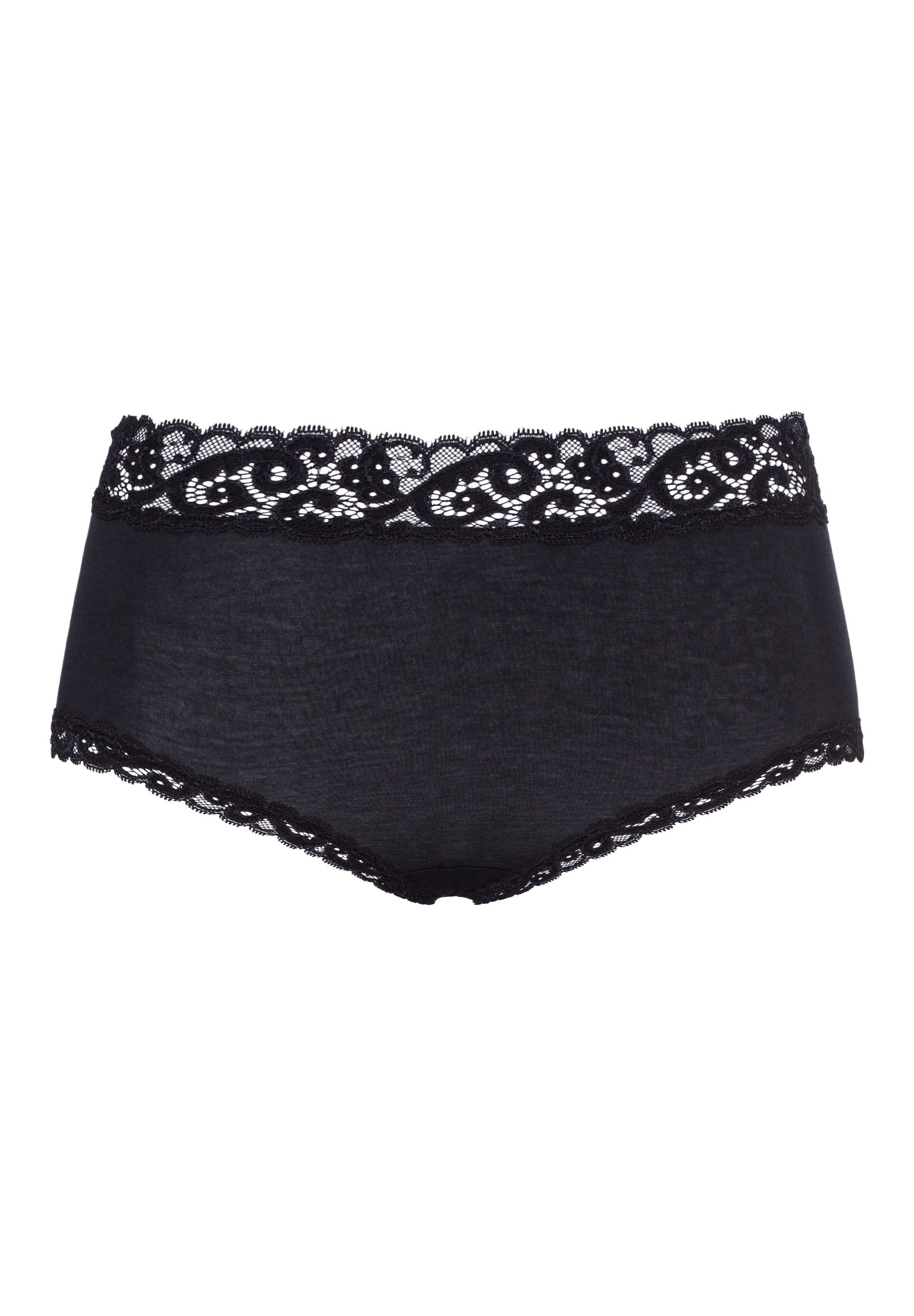 hanro-moments-maxi-briefs-slip-schwarz-baumwolle image 1