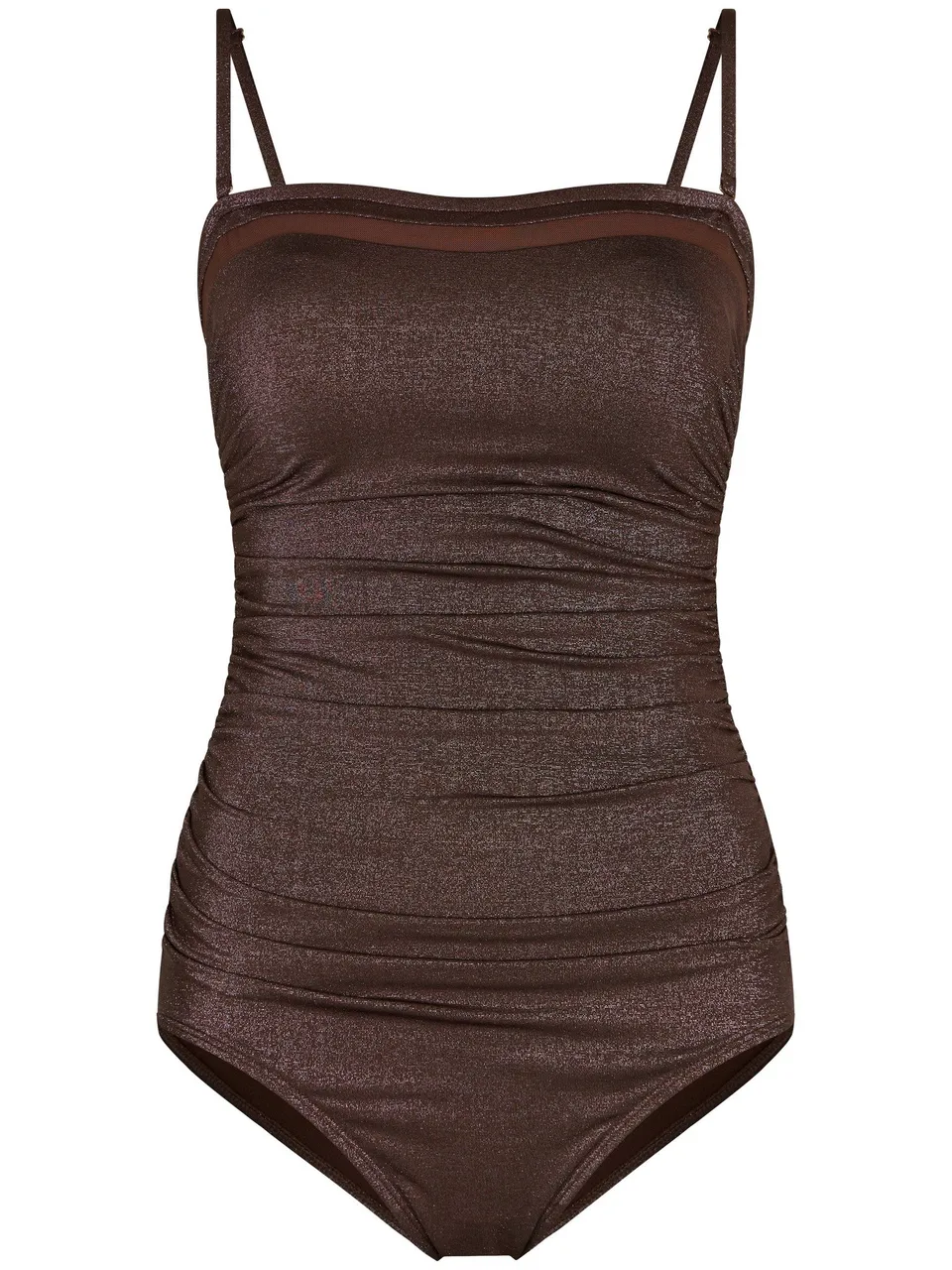 pastunette-glam-badeanzug-braun-bandeau-shaping-lurex image 1