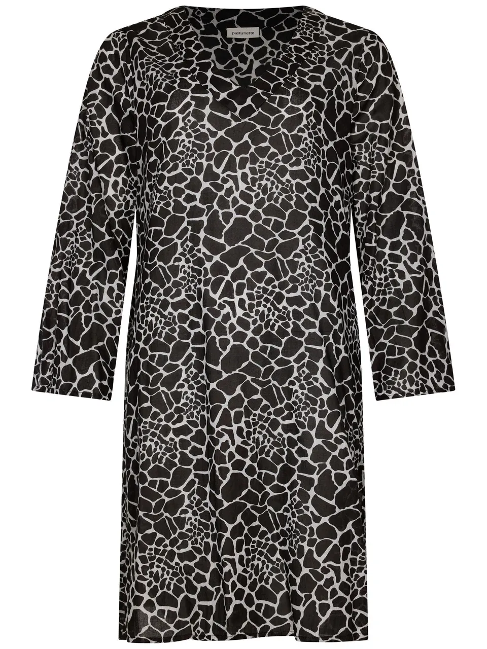 pastunette-noir-safari-kleid-schwarz-animal-baumwolle image 1