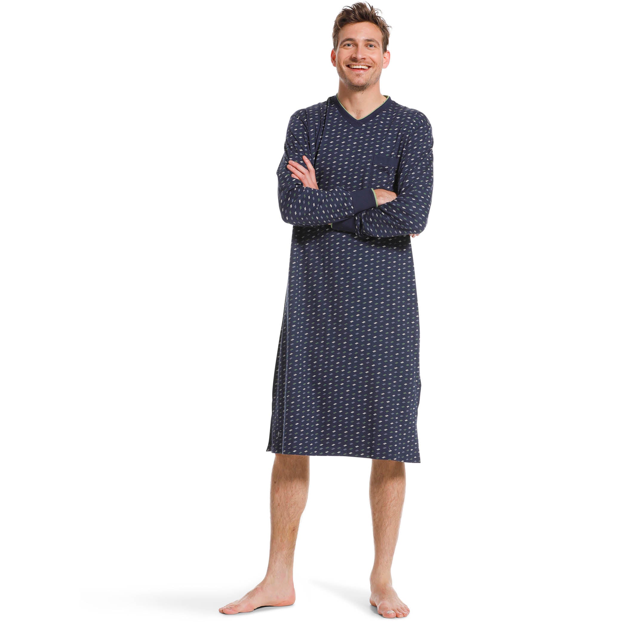 pastunette-for-men-lodge-nachthemd-blau-baumwolle image 2