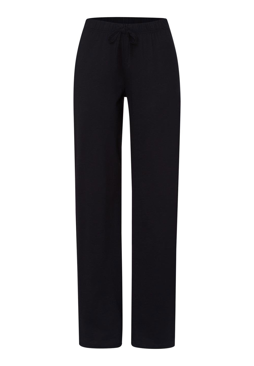hanro-natural-wear-long-pants-hose-schwarz-bio-baumwolle image 1