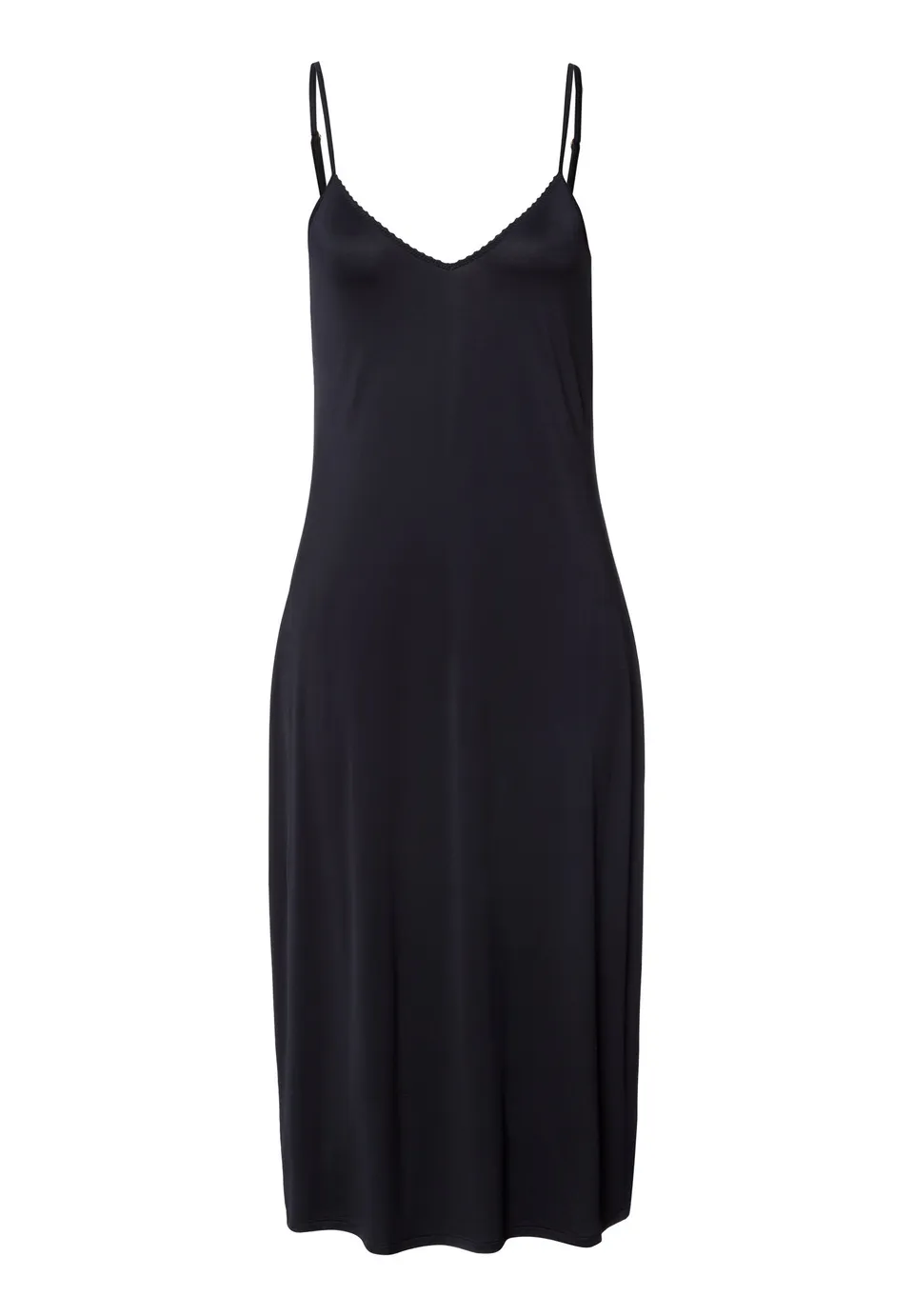 hanro-satin-deluxe-unterkleid-110cm-schwarz-viskose image 1