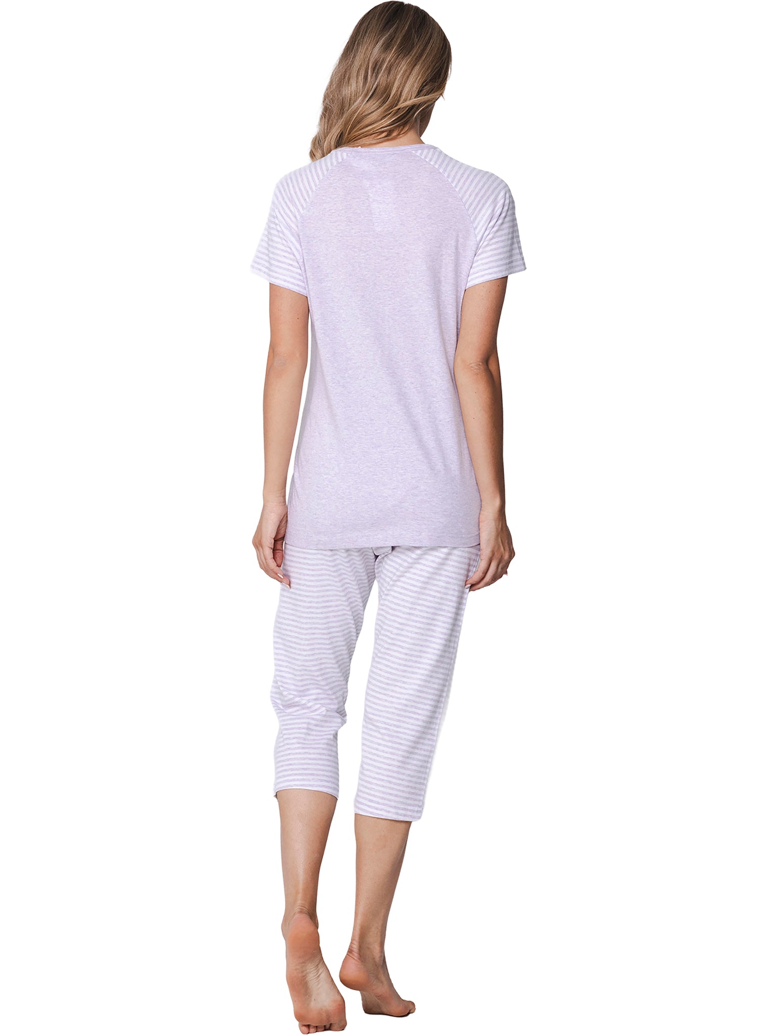 pastunette-purple-haze-pyjama-lila-3-4-hose-baumwolle image 4