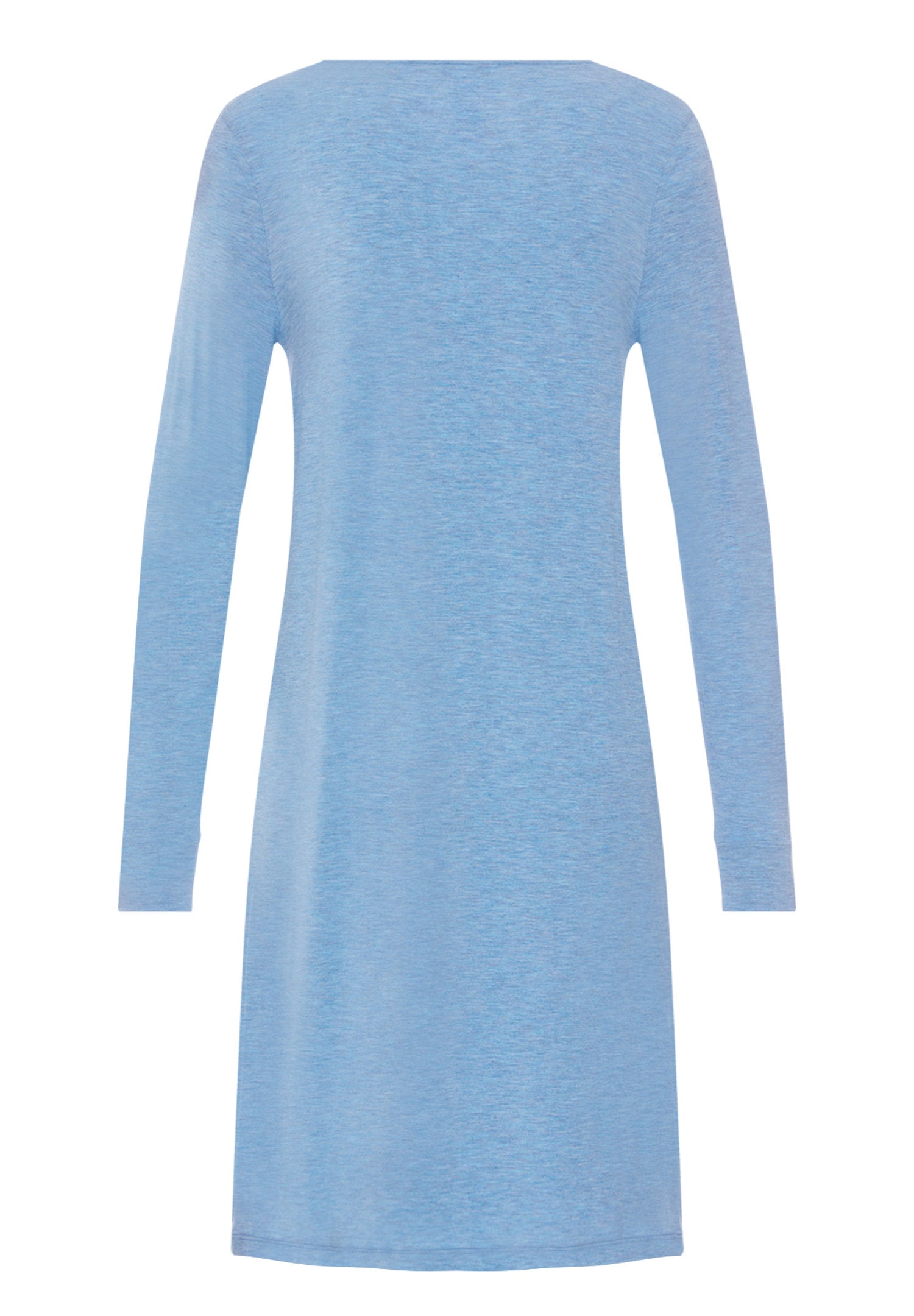 hanro-natural-elegance-nachthemd-langarm-bluebird-melange-100cm image 4