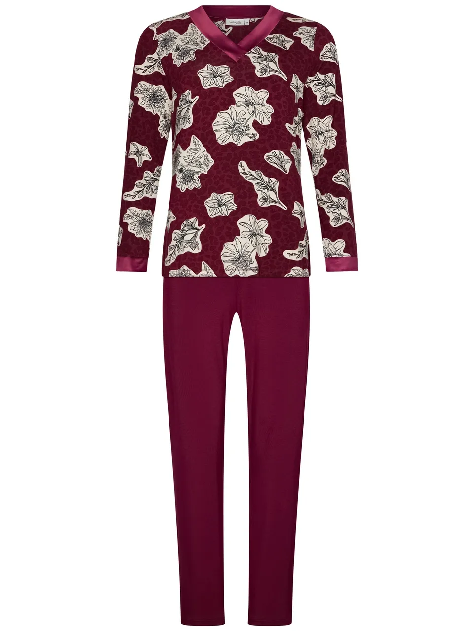 pastunette-premium-burgundy-dream-pyjama-bordeaux-print image 1