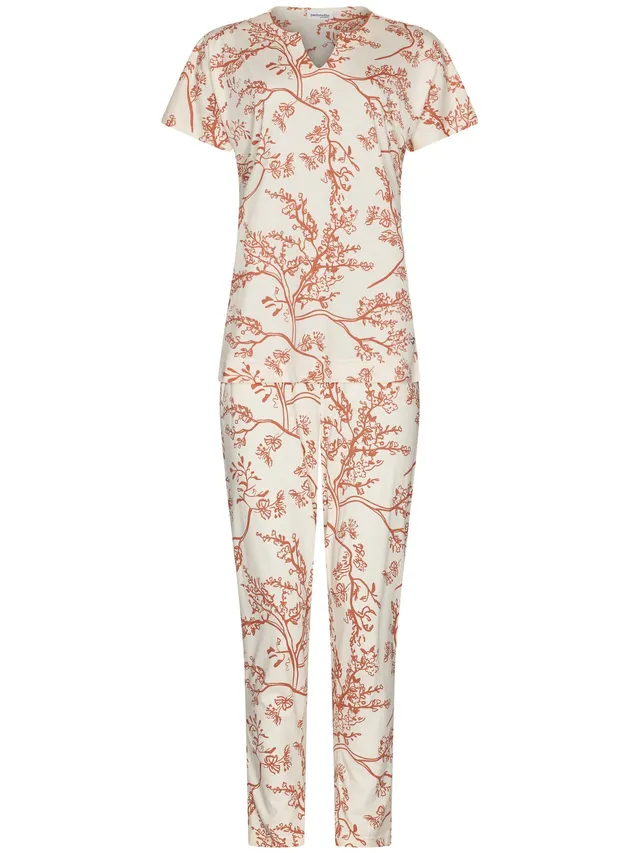 pastunette-premium-blossom-pyjama-creme-baumwolle-modal image 1