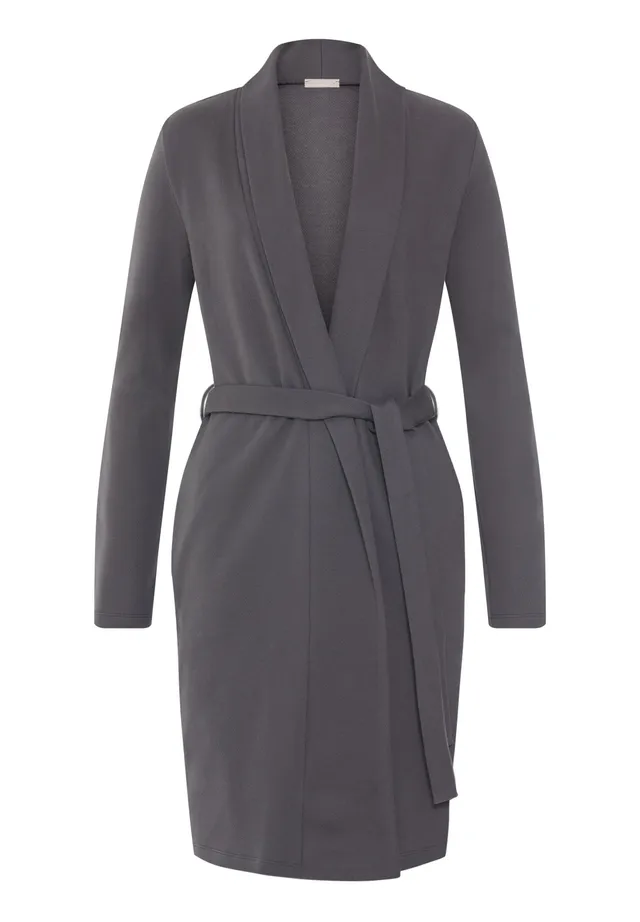 hanro-easy-wear-robe-morgenmantel-dark-sesame-baumwolle image 1