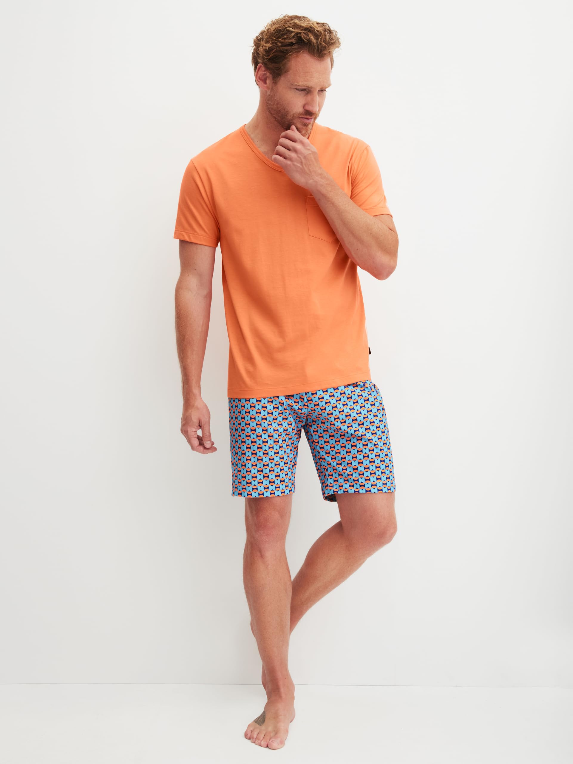 calida-relax-imprint-herren-pyjamaset-kurz-baumwolle image 3