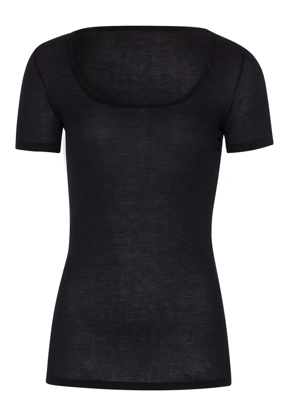 hanro-ultralight-s-slv-shirt-071827-t-shirt-schwarz-baumwolle image 1