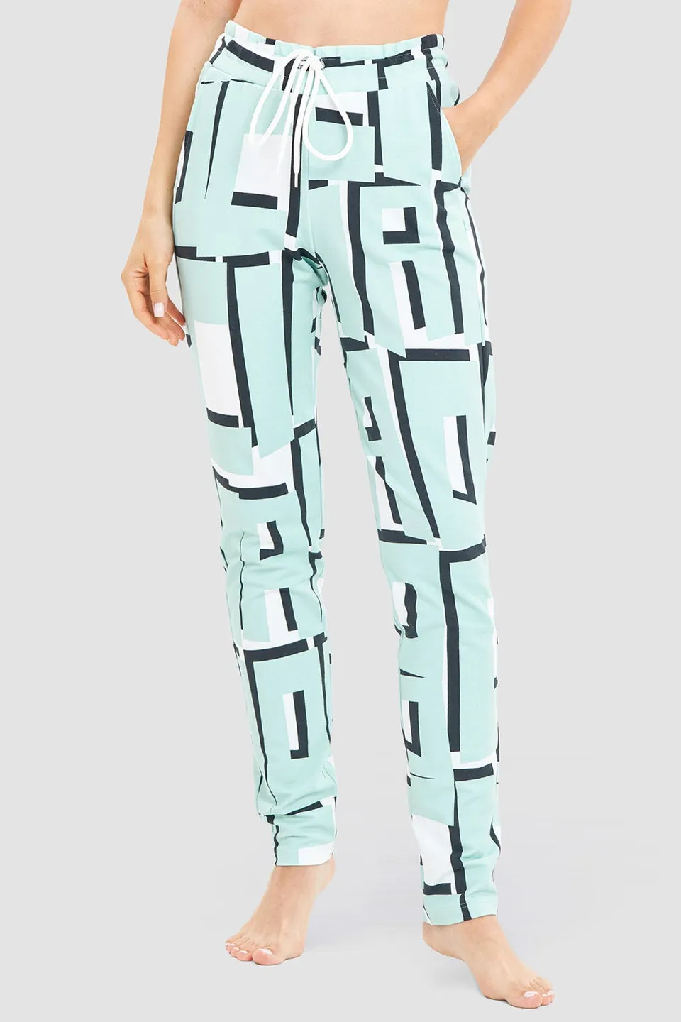 r-sch-be-happy-hose-lang-t-rkis-sweat-muster-kordelzug image 1