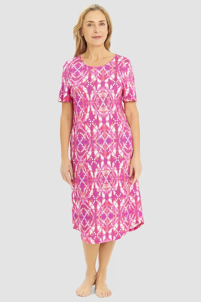 r-sch-be-happy-nachthemd-knielang-grafikdruck-pink image 1