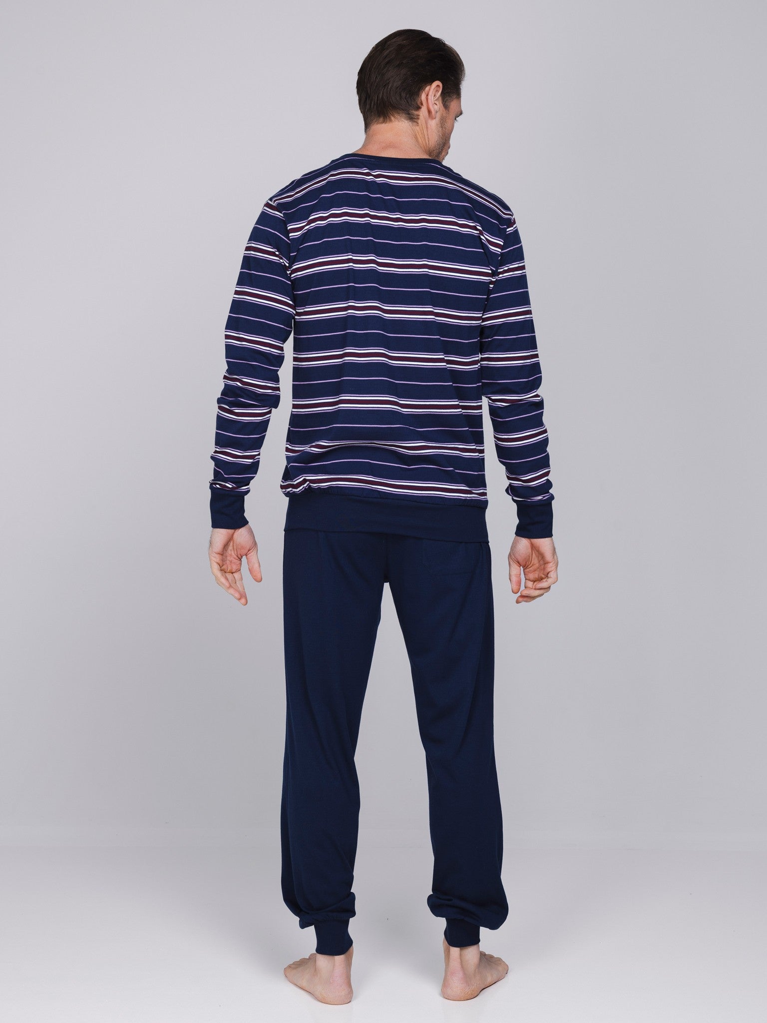 pastunette-northern-nights-pyjama-herren-dunkelblau-baumwolle image 4