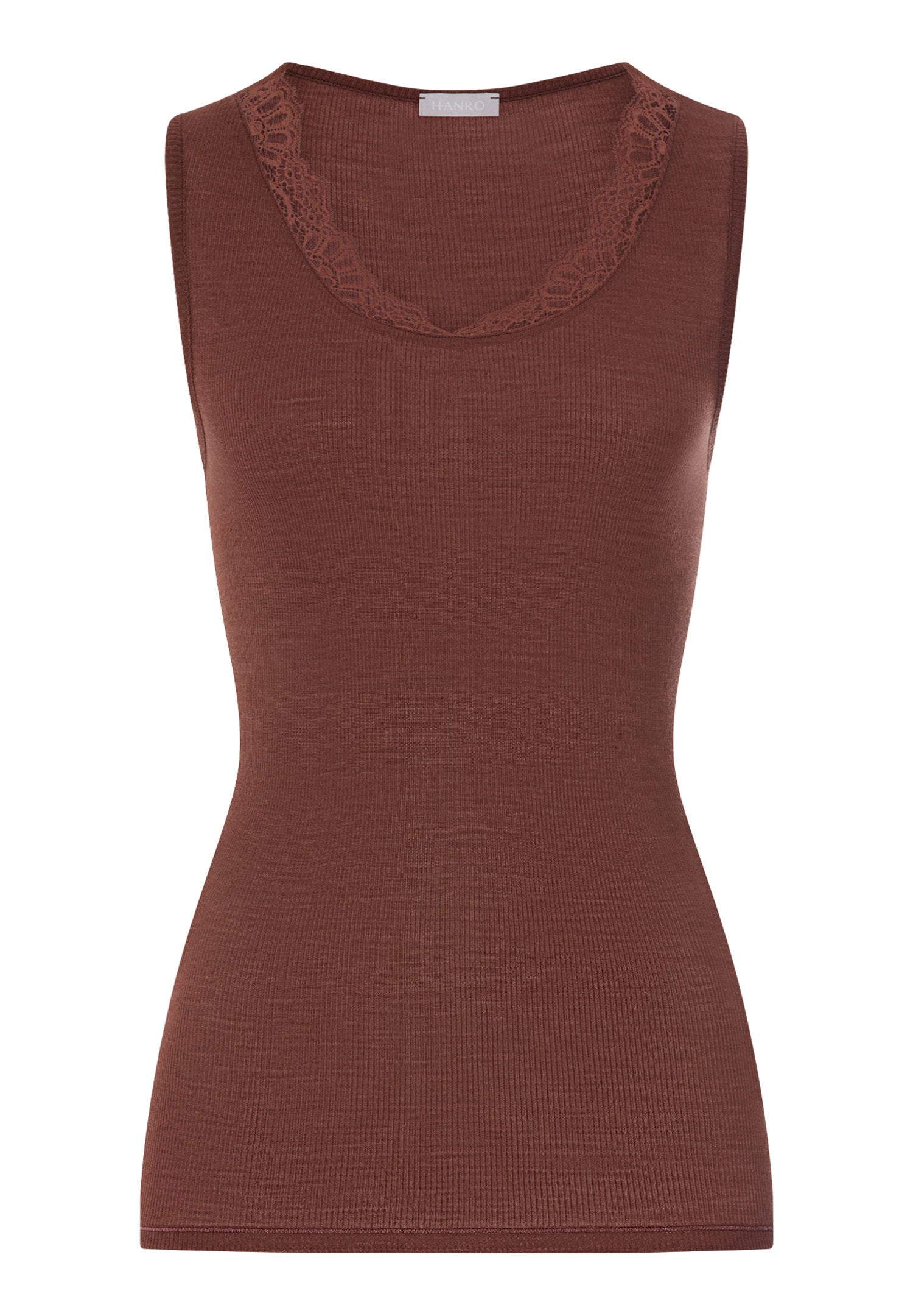 hanro-woolen-lace-tank-top-cinnamon-merino-seide image 1