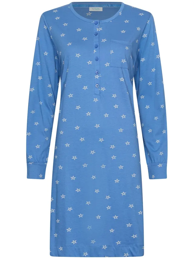 myrebelle-starry-nights-nachthemd-blau-bio-baumwolle image 1