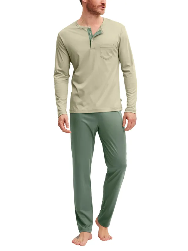 calida-relax-superlight-pyjama-herren-tea-green-gr-50-leicht image 1