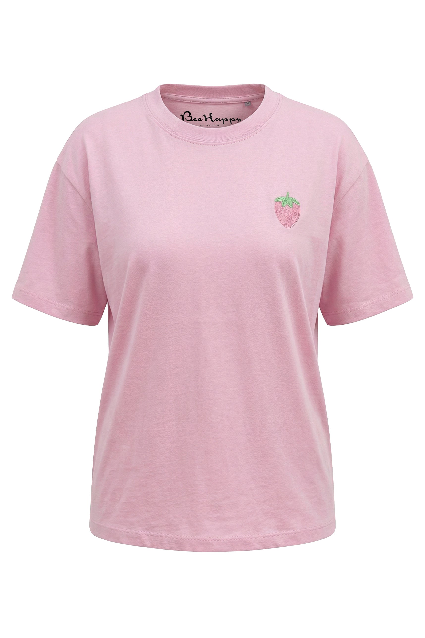r-sch-be-happy-shirt-kurzarm-erdbeere-rosa-baumwolle image 2