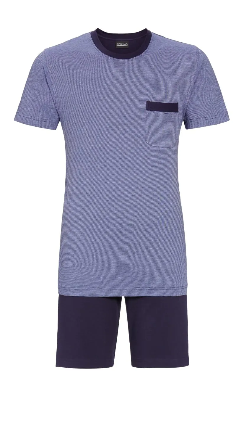 ringella-women-men-herren-shorty-coolmax-rundhals-ringel-navy image 1