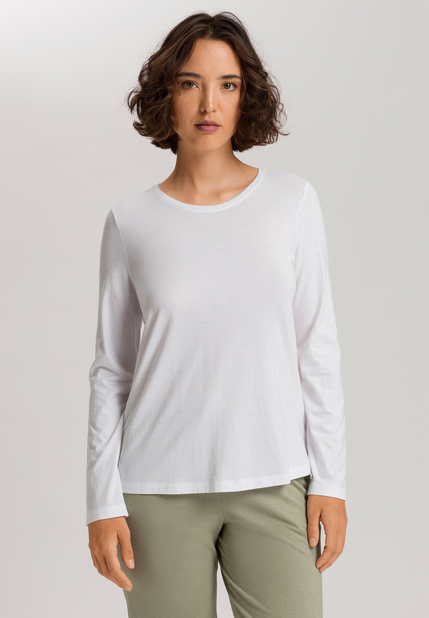 hanro-sleep-lounge-langarmshirt-074844-shirt-wei image 2