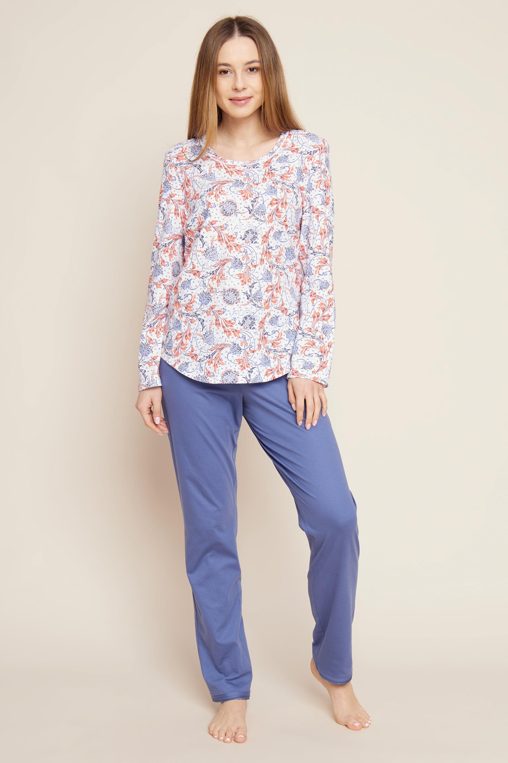 r-sch-be-happy-shirt-langarm-schlafshirt-blau-zierpaspel image 4