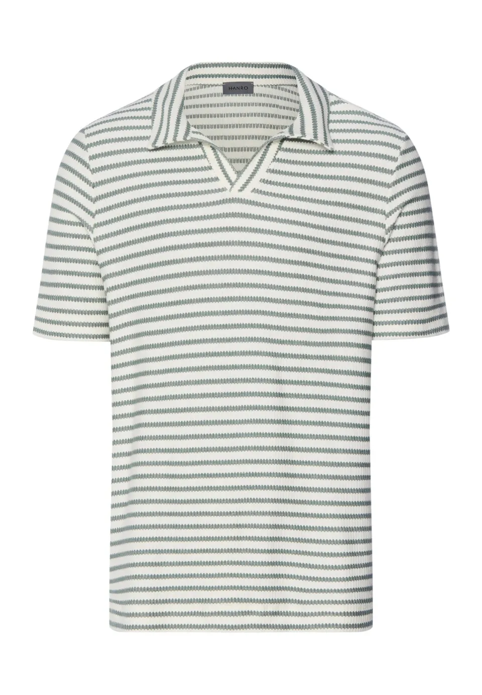 hanro-travelwear-v-neck-t-shirt-herren-gr-n-gestreift image 1