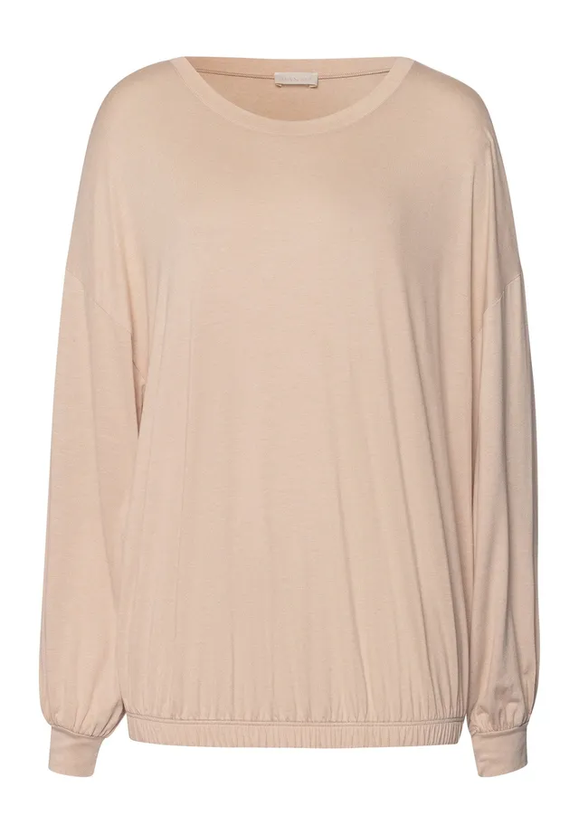 hanro-natural-wear-langarmshirt-coffee-quartz-kaschmir image 1